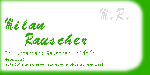 milan rauscher business card